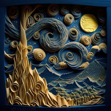 3D model starry night (STL)